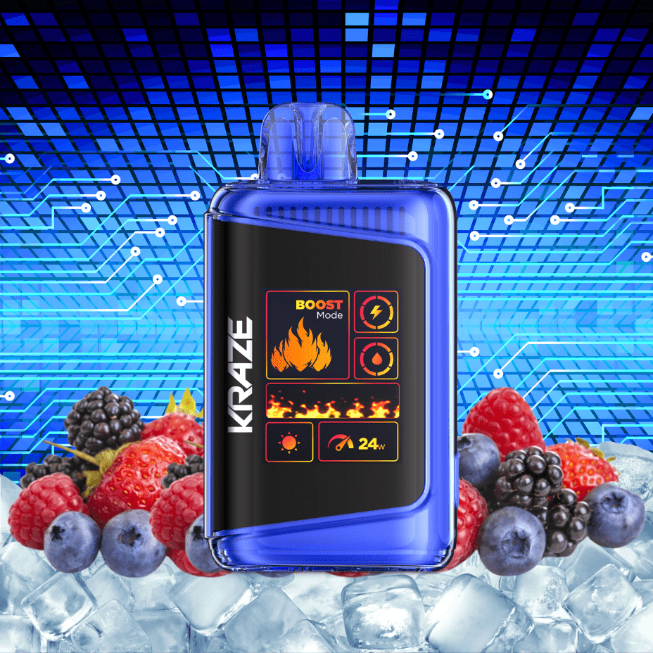 Kraze HD Mega 20k Disposable Vape - Triple Berry Ice 20000 Puffs / 20mg Steinbach Vape SuperStore and Bong Shop Manitoba Canada
