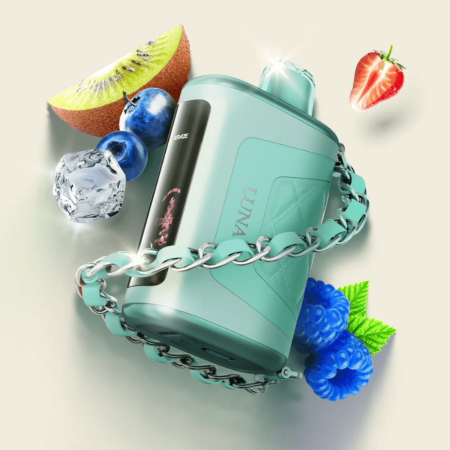 Kraze Luna Disposable Vape-Blue Razz Strawberry Kiwi Ice Steinbach Vape SuperStore and Bong Shop Manitoba Canada