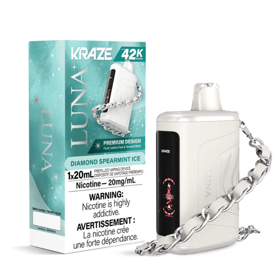 Kraze Luna Disposable Vape-Diamond Spearmint Ice Steinbach Vape SuperStore and Bong Shop Manitoba Canada