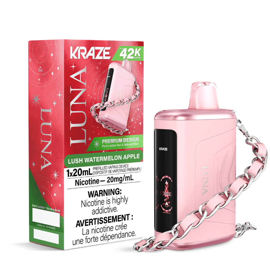 Kraze Luna Disposable Vape-Lush Watermelon Apple Steinbach Vape SuperStore and Bong Shop Manitoba Canada
