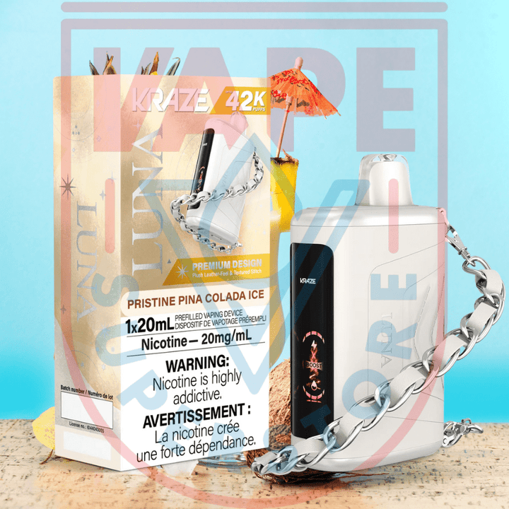 Kraze Luna Disposable Vape-Pristine Pina Colada Ice Steinbach Vape SuperStore and Bong Shop Manitoba Canada