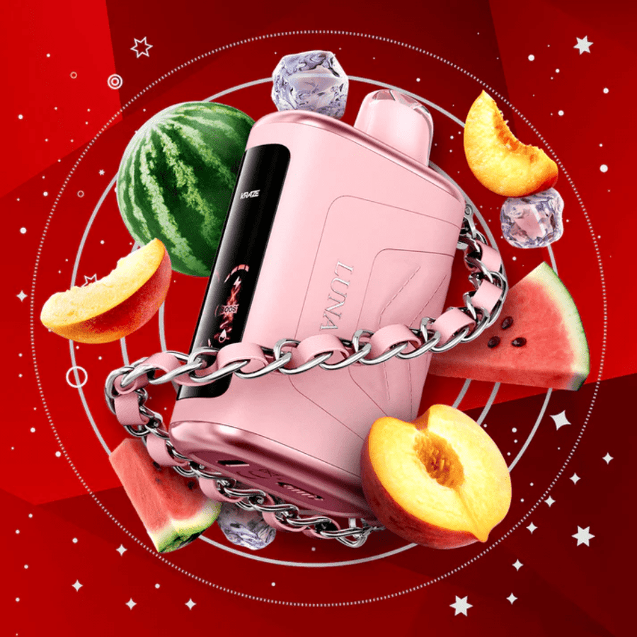 Kraze Luna Disposable Vape-Ruby Peach Watermelon Ice Steinbach Vape SuperStore and Bong Shop Manitoba Canada