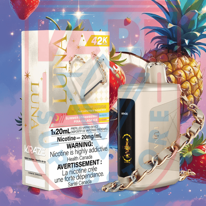 Kraze Luna Disposable Vape-Summer Strawberry Pina Colada Ice Steinbach Vape SuperStore and Bong Shop Manitoba Canada