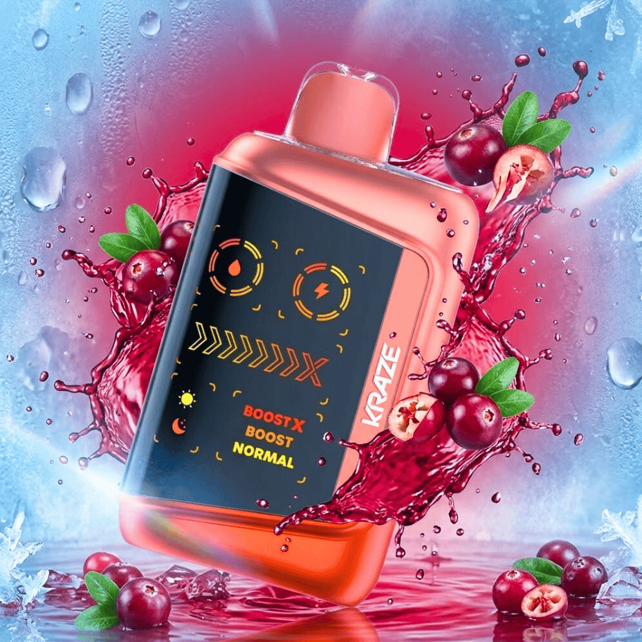 Kraze Mega X 48K Disposable Vape - Cranberry KO Iced Steinbach Vape SuperStore and Bong Shop Manitoba Canada