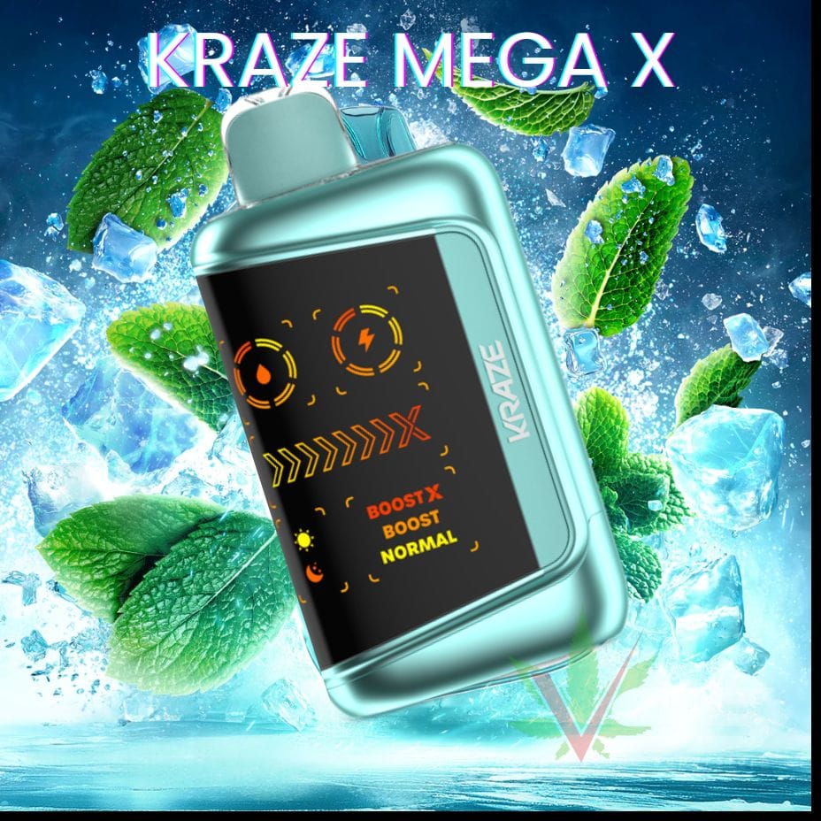 Kraze Mega X 48K - Mighty Mint CG Ice Steinbach Vape SuperStore and Bong Shop Manitoba Canada