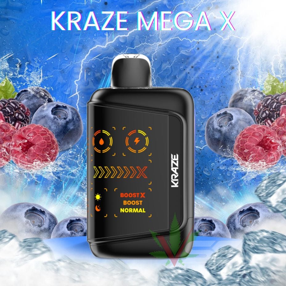 Kraze Mega X 48K - Quad Berry Ice Steinbach Vape SuperStore and Bong Shop Manitoba Canada