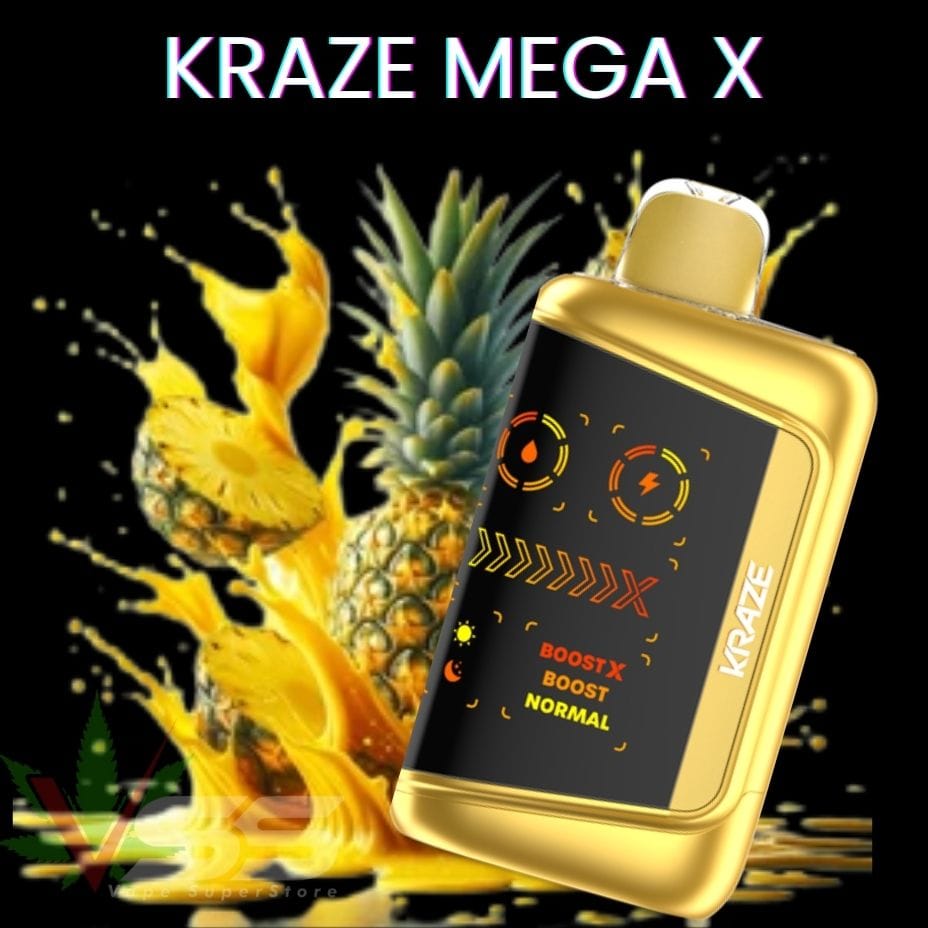 Kraze Mega X 48K - Tangy Pineapple Ice Steinbach Vape SuperStore and Bong Shop Manitoba Canada