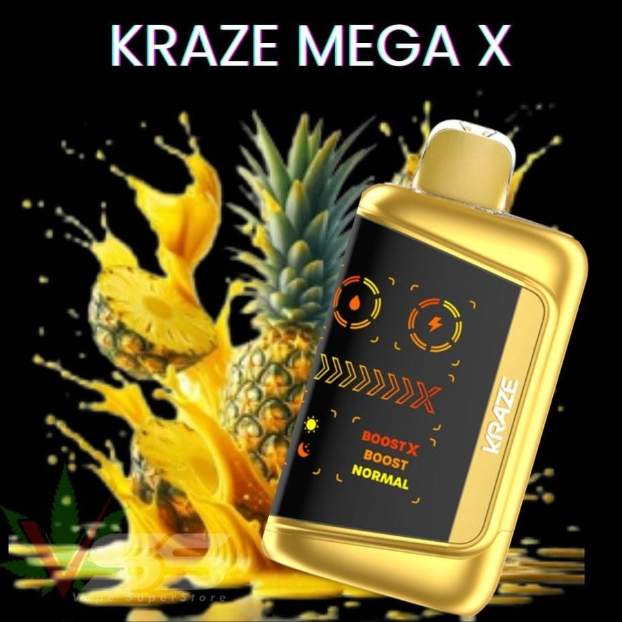 Kraze Mega X 48K - Tangy Pineapple Ice Steinbach Vape SuperStore and Bong Shop Manitoba Canada