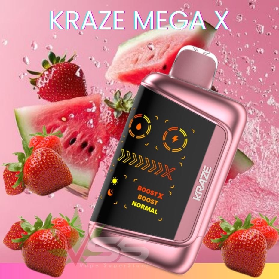 Kraze Mega X 48K - Tangy Strawberry Watermelon G Ice Steinbach Vape SuperStore and Bong Shop Manitoba Canada