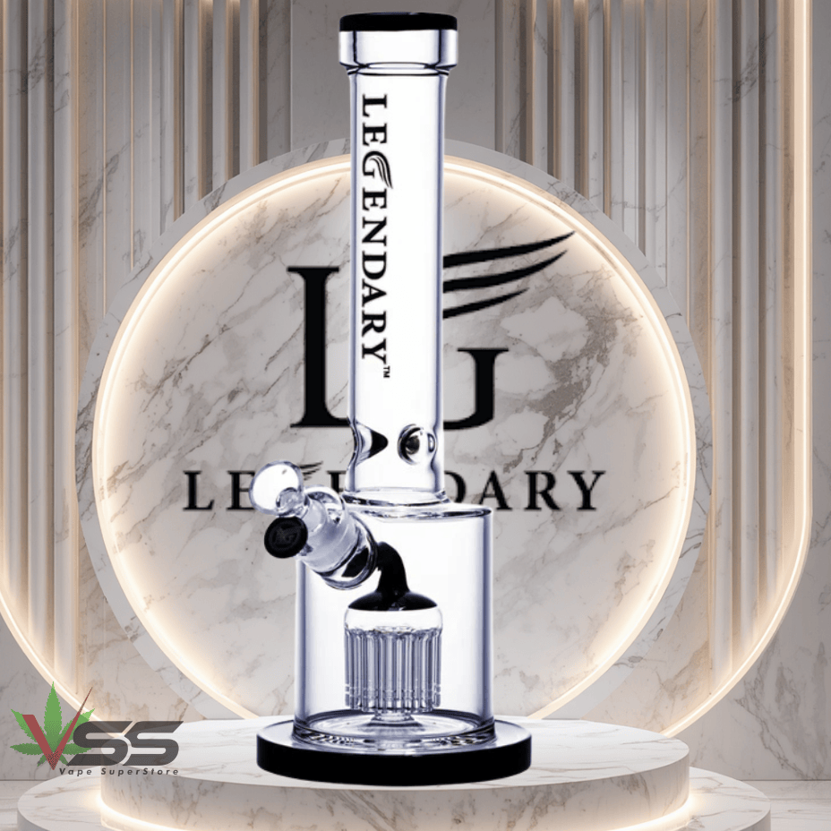Legendary Glass 7mm Barrel Perc Straight Tube-15" 15" Tall Steinbach Vape SuperStore and Bong Shop Manitoba Canada