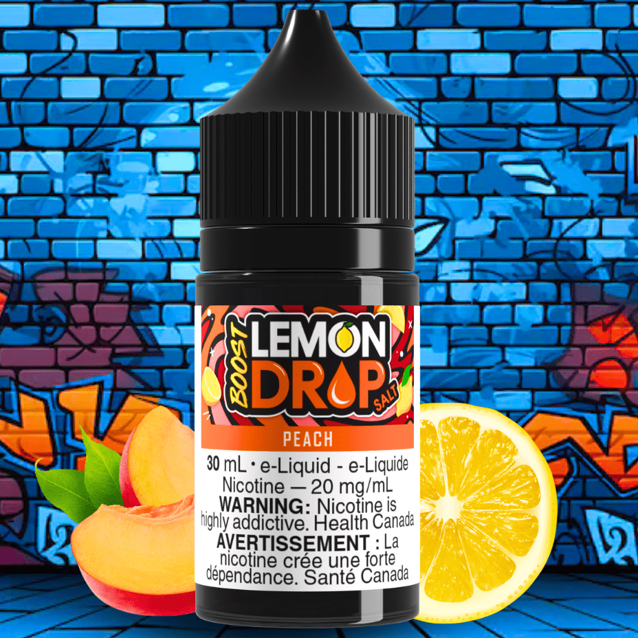 Lemon Drop Boost Salt - Peach Steinbach Vape SuperStore and Bong Shop Manitoba Canada