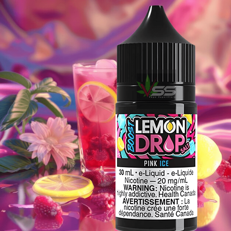Lemon Drop Boost Salt Nic 30ml - Pink Ice Steinbach Vape SuperStore and Bong Shop Manitoba Canada