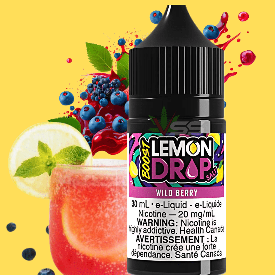 Lemon Drop Boost Salt Nic 30ml - Wild Berry Steinbach Vape SuperStore and Bong Shop Manitoba Canada