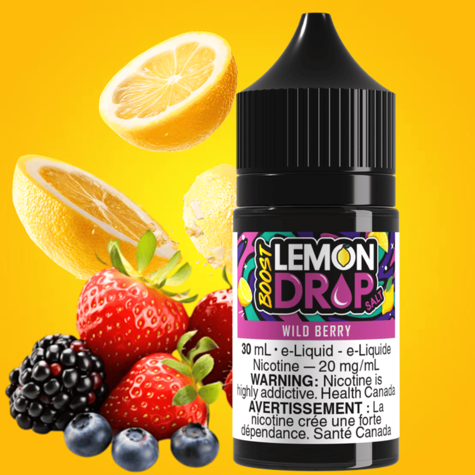 Lemon Drop Boost Salt Nic 30ml - Wild Berry Steinbach Vape SuperStore and Bong Shop Manitoba Canada