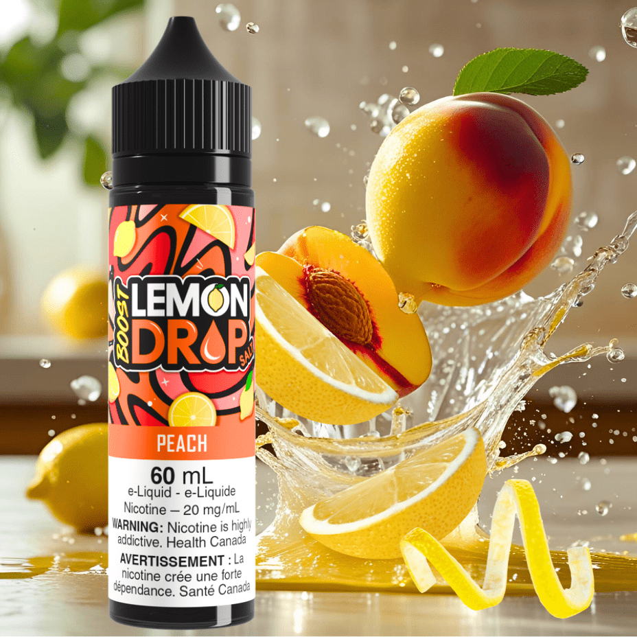 Lemon Drop Boost Salt Nic 60ml - Peach Steinbach Vape SuperStore and Bong Shop Manitoba Canada