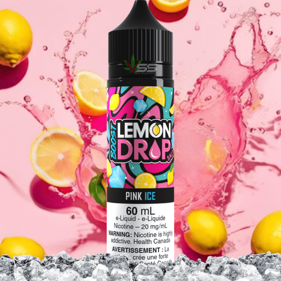 Lemon Drop Boost Salt Nic 60ml-Pink Ice Steinbach Vape SuperStore and Bong Shop Manitoba Canada