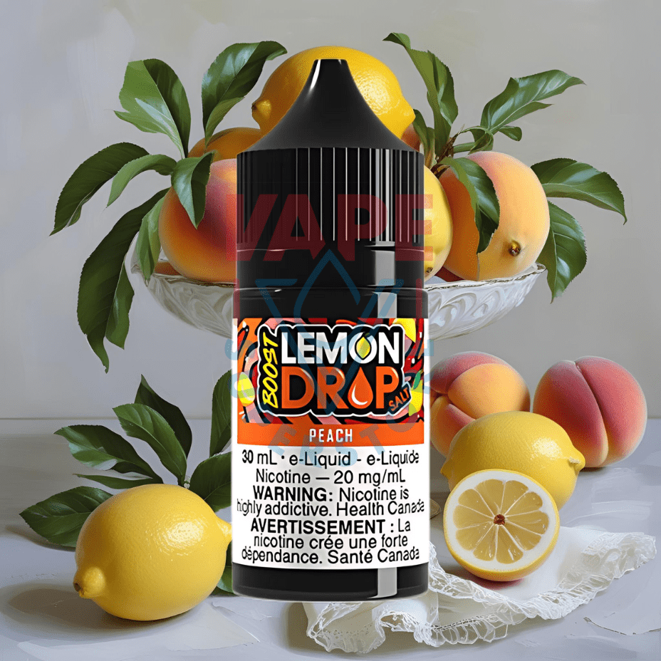 Lemon Drop Boost Salt - Peach Steinbach Vape SuperStore and Bong Shop Manitoba Canada