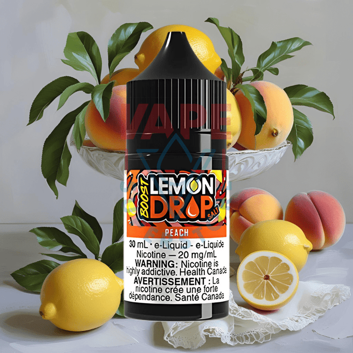Lemon Drop Boost Salt - Peach Steinbach Vape SuperStore and Bong Shop Manitoba Canada