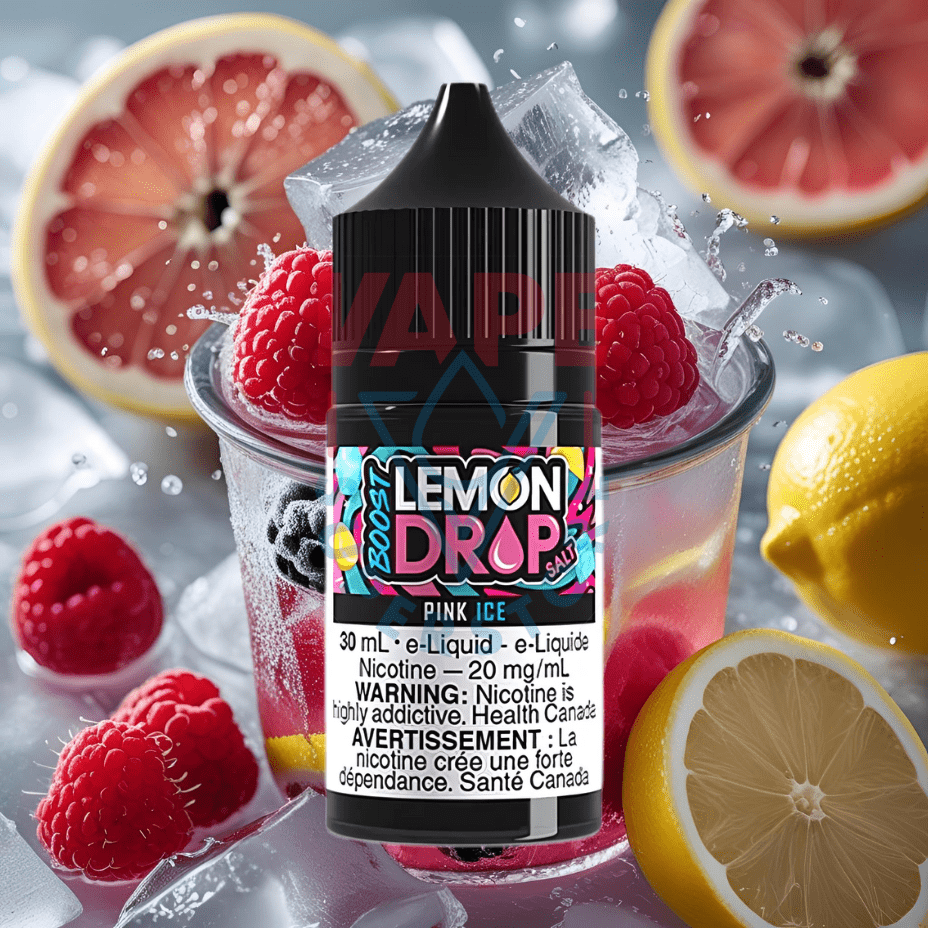 Lemon Drop Boost Salt - Pink Ice Steinbach Vape SuperStore and Bong Shop Manitoba Canada