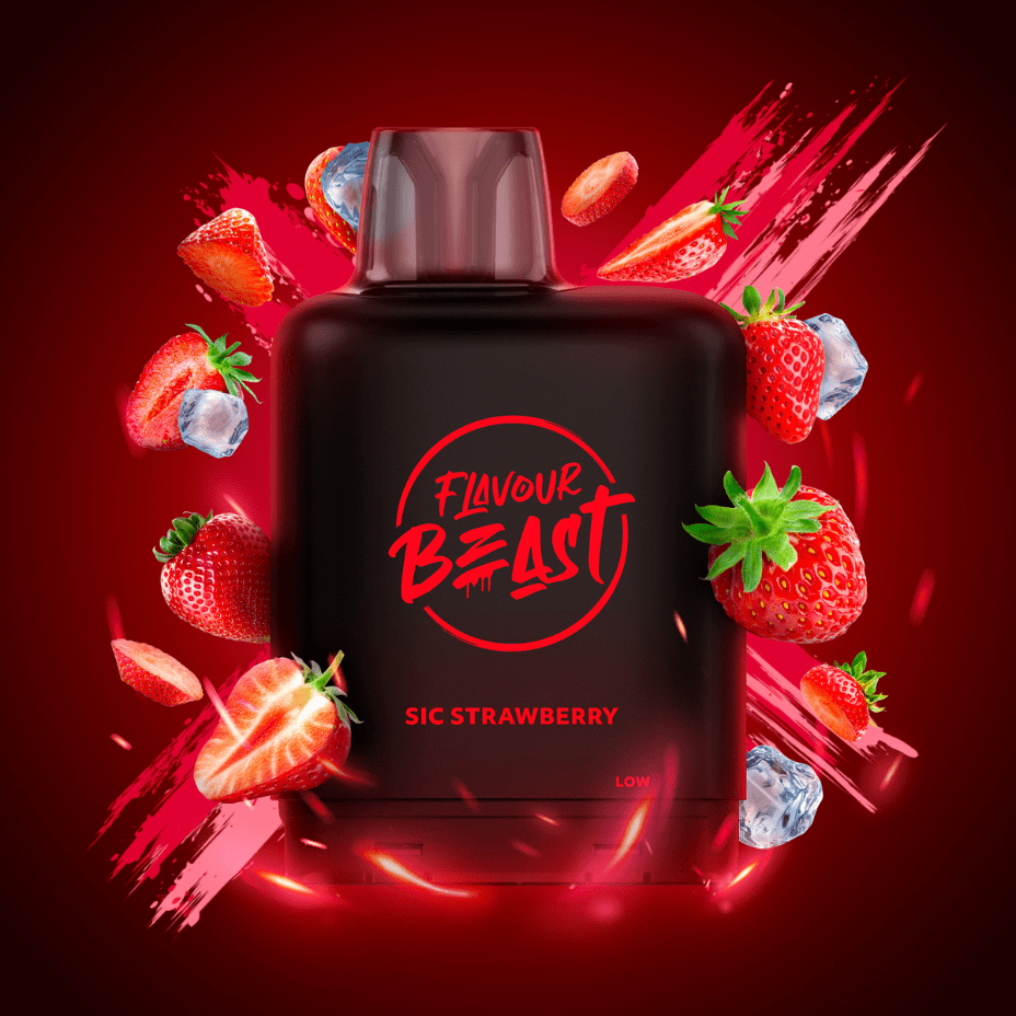 Level X Boost Flavour Beast 25k Pod-Sic Strawberry Iced 25000 Puffs / 20mg Steinbach Vape SuperStore and Bong Shop Manitoba Canada