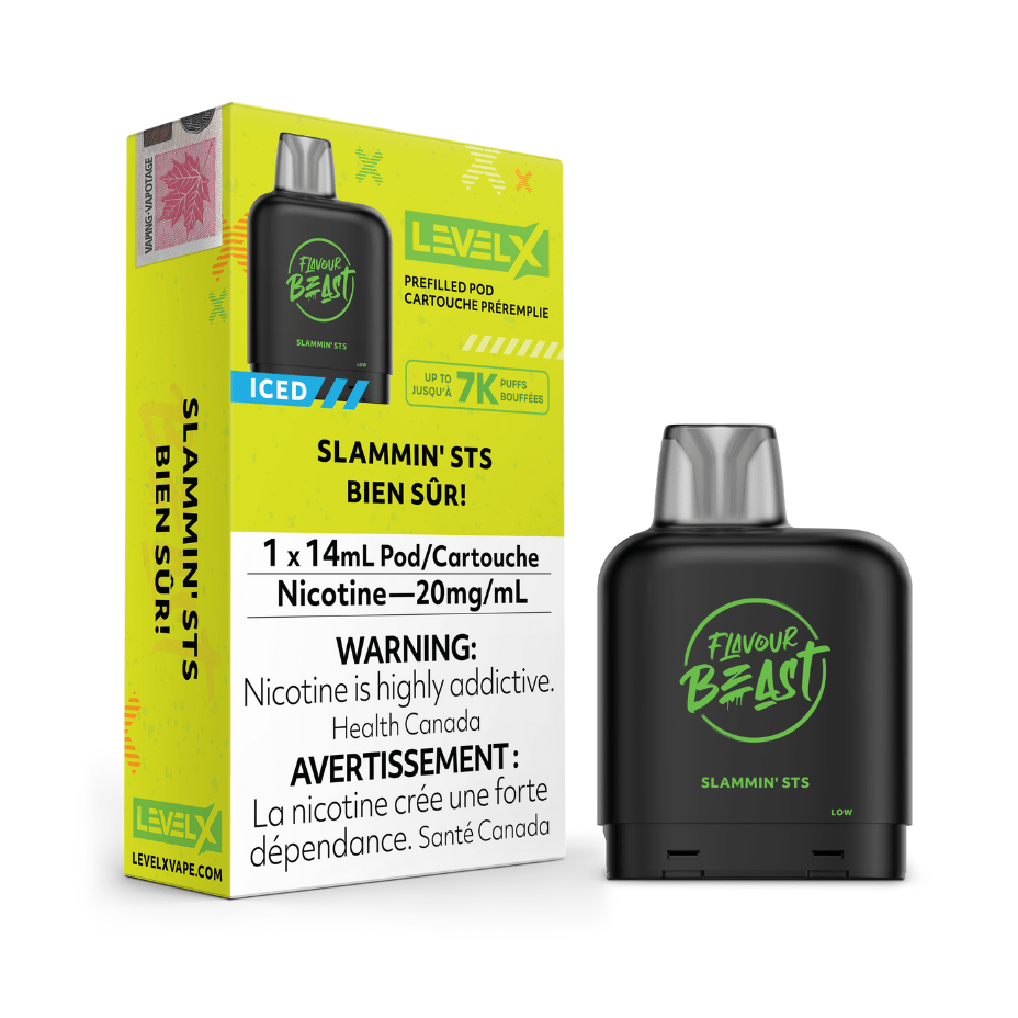 Level X Flavour Beast Pod-Slammin' STS 20mg / 7000 Puffs Steinbach Vape SuperStore and Bong Shop Manitoba Canada