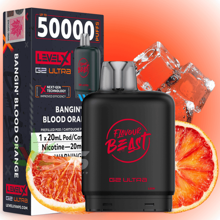 Level X G2 Ultra Flavour Beast Pod 50k-Bangin' Blood Orange 50000 / 20mg Steinbach Vape SuperStore and Bong Shop Manitoba Canada