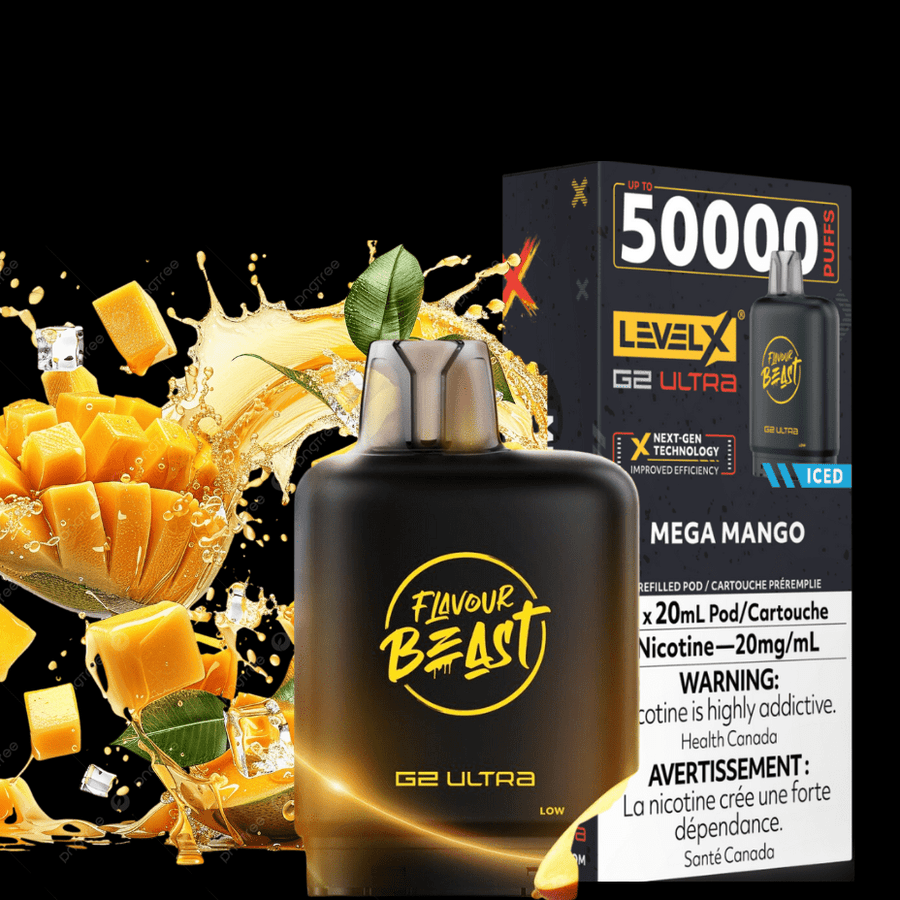 Level X G2 Ultra Flavour Beast Pod 50k-Mega Mango Iced Steinbach Vape SuperStore and Bong Shop Manitoba Canada
