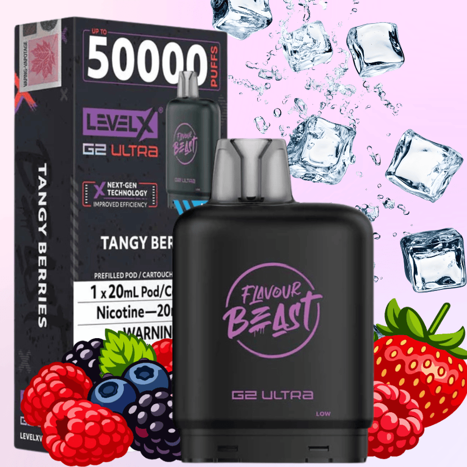 Level X G2 Ultra Flavour Beast Pod 50k-Tangy Berries iced 50k / 20mg Steinbach Vape SuperStore and Bong Shop Manitoba Canada
