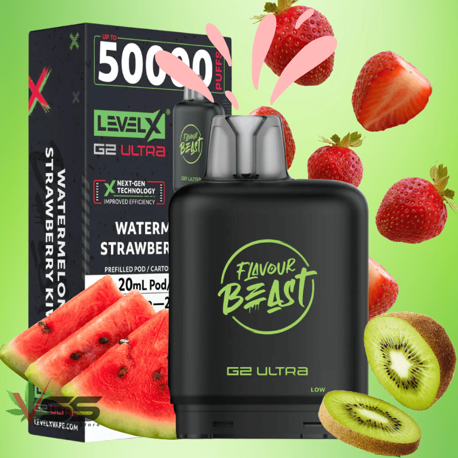 Level X G2 Ultra Flavour Beast Pod 50k-Watermelon Strawberry Kiwi iced 50K / 20mg Steinbach Vape SuperStore and Bong Shop Manitoba Canada