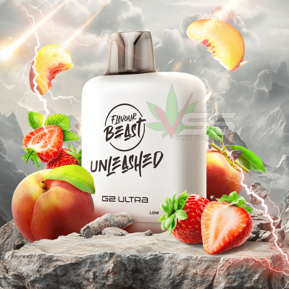 Level X Unleashed G2 Ultra Pod 50k - Strawberry Peach Steinbach Vape SuperStore and Bong Shop Manitoba Canada