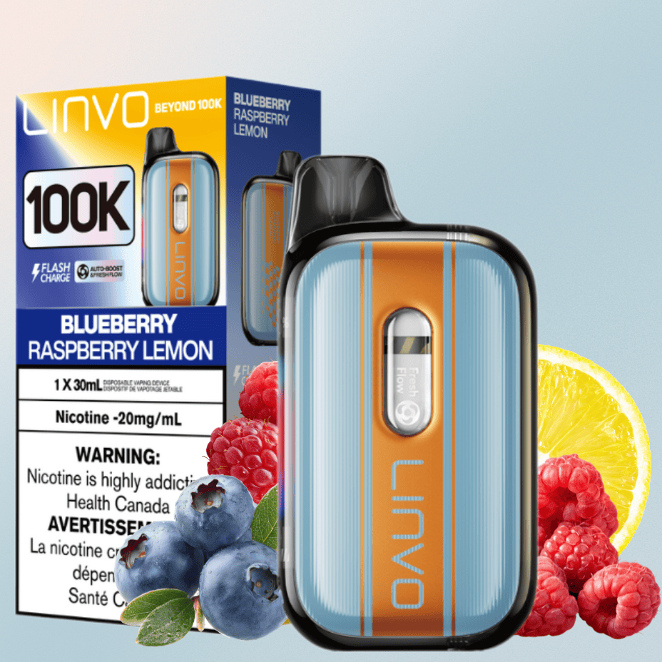 Linvo Beyond 100K Disposable Vape - Blueberry Raspberry Lemon Steinbach Vape SuperStore and Bong Shop Manitoba Canada