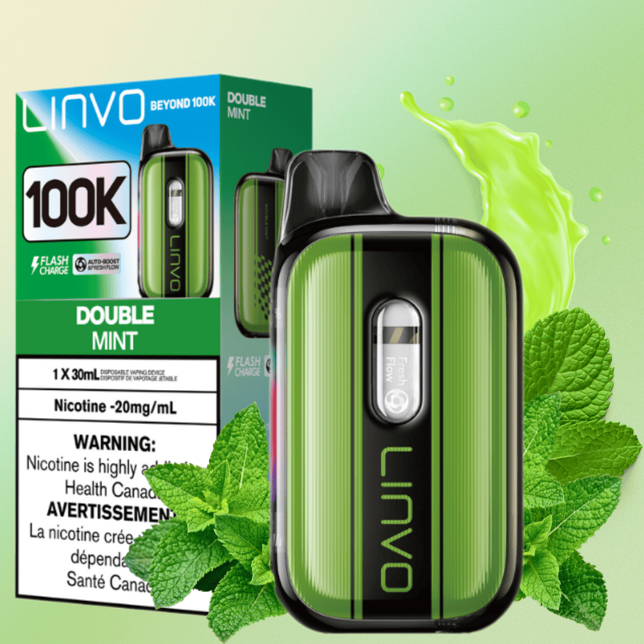 Linvo Beyond 100K Disposable Vape - Double Mint Steinbach Vape SuperStore and Bong Shop Manitoba Canada