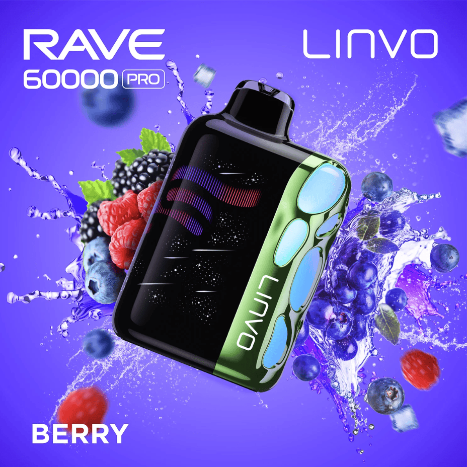 Linvo Rave 60k Disposable Vape-Berry 20mg/mL / 60K Steinbach Vape SuperStore and Bong Shop Manitoba Canada