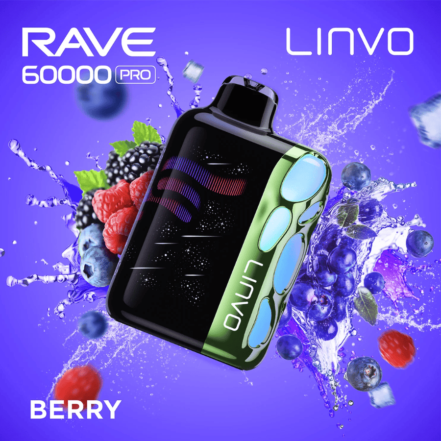 Linvo Rave 60k Disposable Vape-Berry 20mg/mL / 60K Steinbach Vape SuperStore and Bong Shop Manitoba Canada