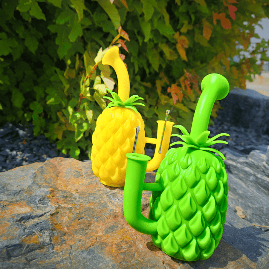 LIT Silicone 7" Tall Pineapple Water Pipe Steinbach Vape SuperStore and Bong Shop Manitoba Canada