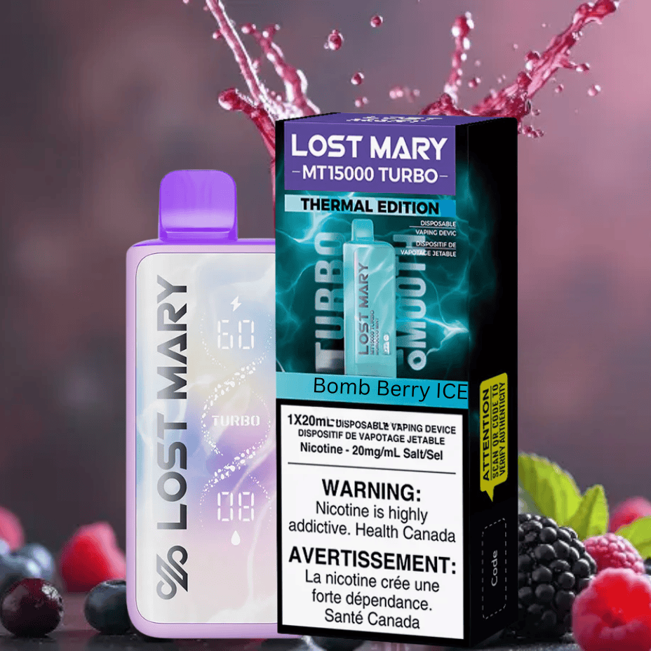 Lost Mary MT50K Turbo Disposable Vape-Berry Bomb Ice Steinbach Vape SuperStore and Bong Shop Manitoba Canada
