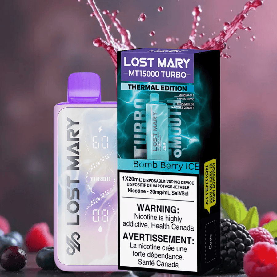 Lost Mary MT50K Turbo Disposable Vape-Berry Bomb Ice Steinbach Vape SuperStore and Bong Shop Manitoba Canada