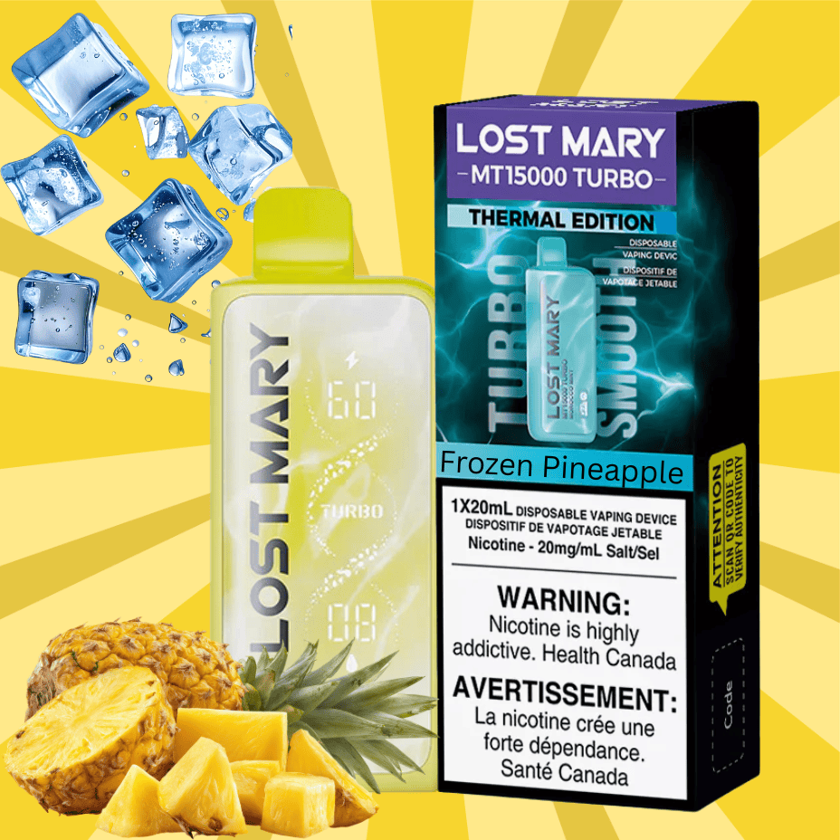 Lost Mary MT50K Turbo Disposable Vape-Frozen Pineapple Iced 50K / 20mg Steinbach Vape SuperStore and Bong Shop Manitoba Canada