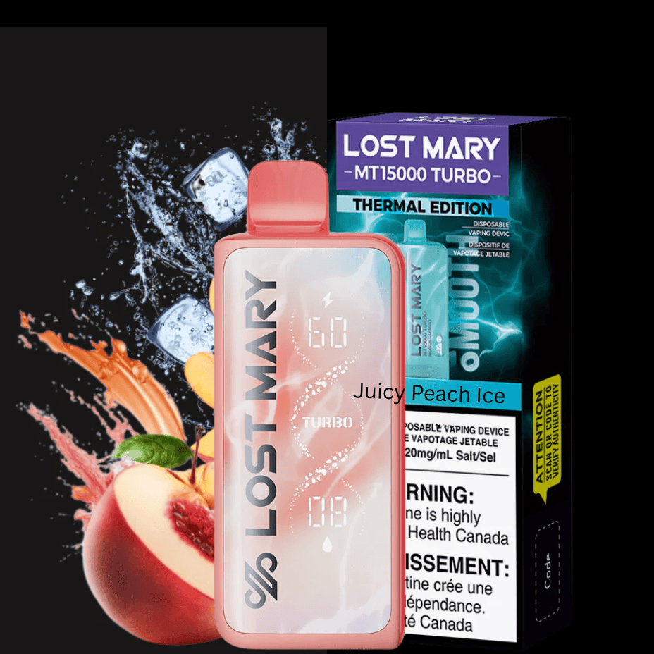 Lost Mary MT50K Turbo Disposable Vape-Juicy Peach Ice Steinbach Vape SuperStore and Bong Shop Manitoba Canada