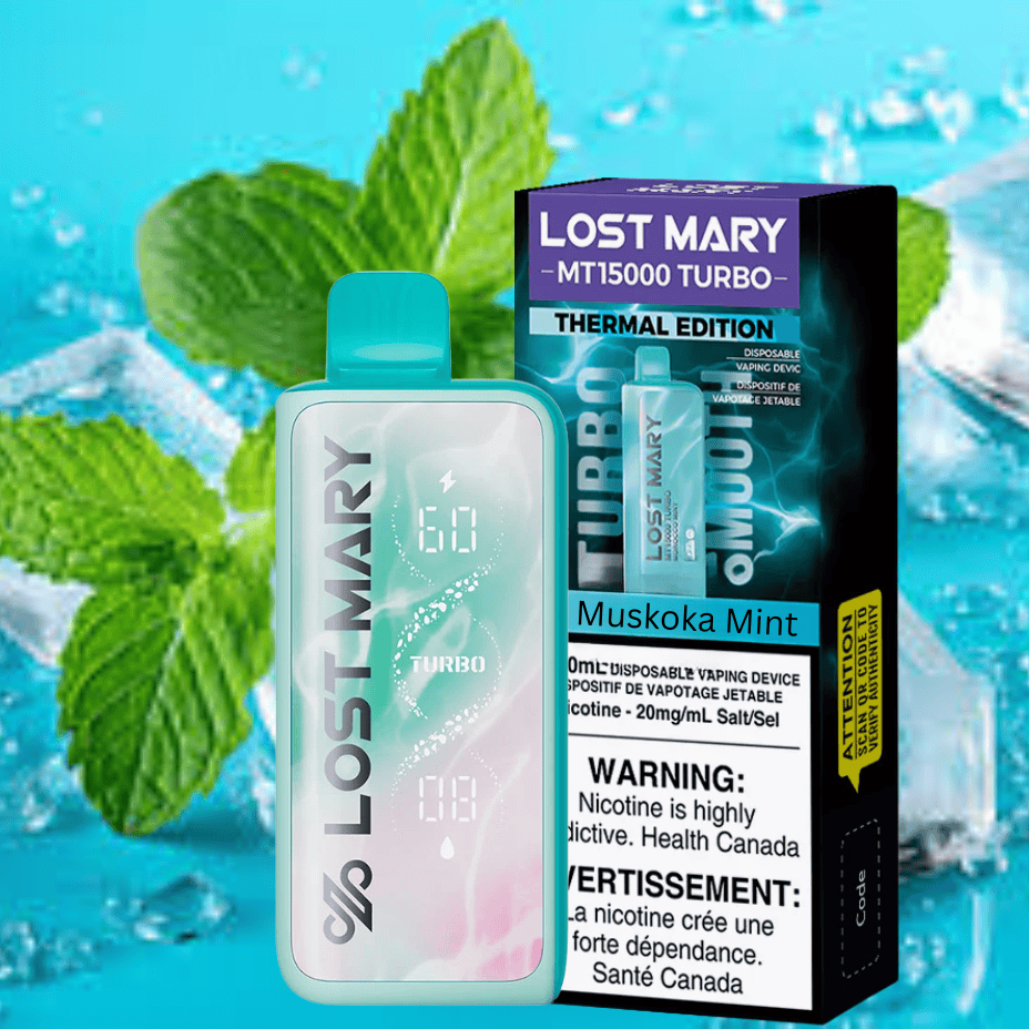 Lost Mary MT50K Turbo Disposable Vape-Muskoka Mint Steinbach Vape SuperStore and Bong Shop Manitoba Canada