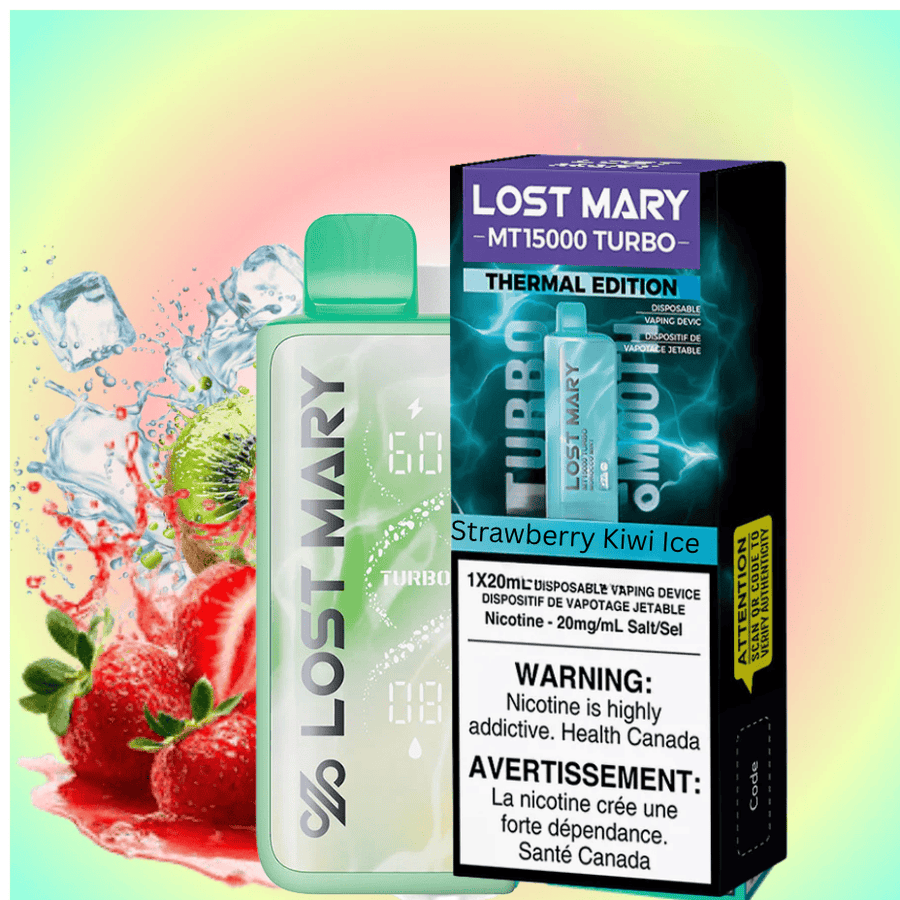 Lost Mary MT50K Turbo Disposable Vape-Strawberry Kiwi Ice Steinbach Vape SuperStore and Bong Shop Manitoba Canada