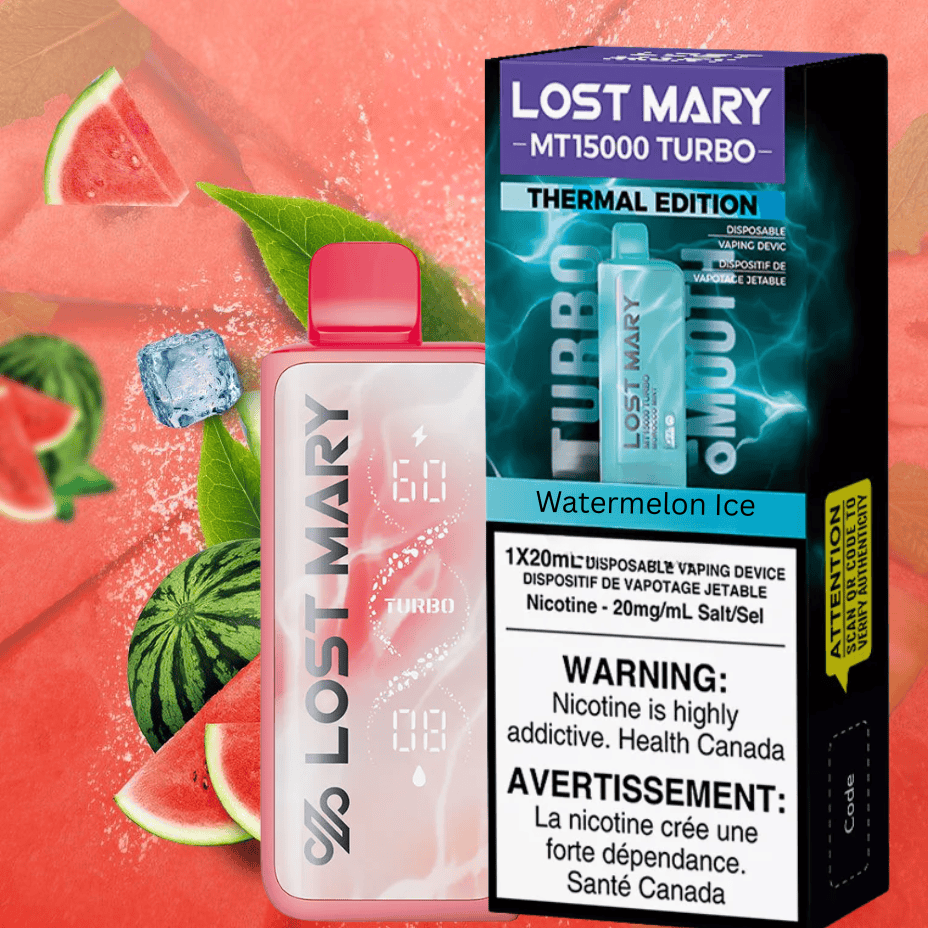 Lost Mary MT50K Turbo Disposable Vape-Watermelon Freeze Steinbach Vape SuperStore and Bong Shop Manitoba Canada