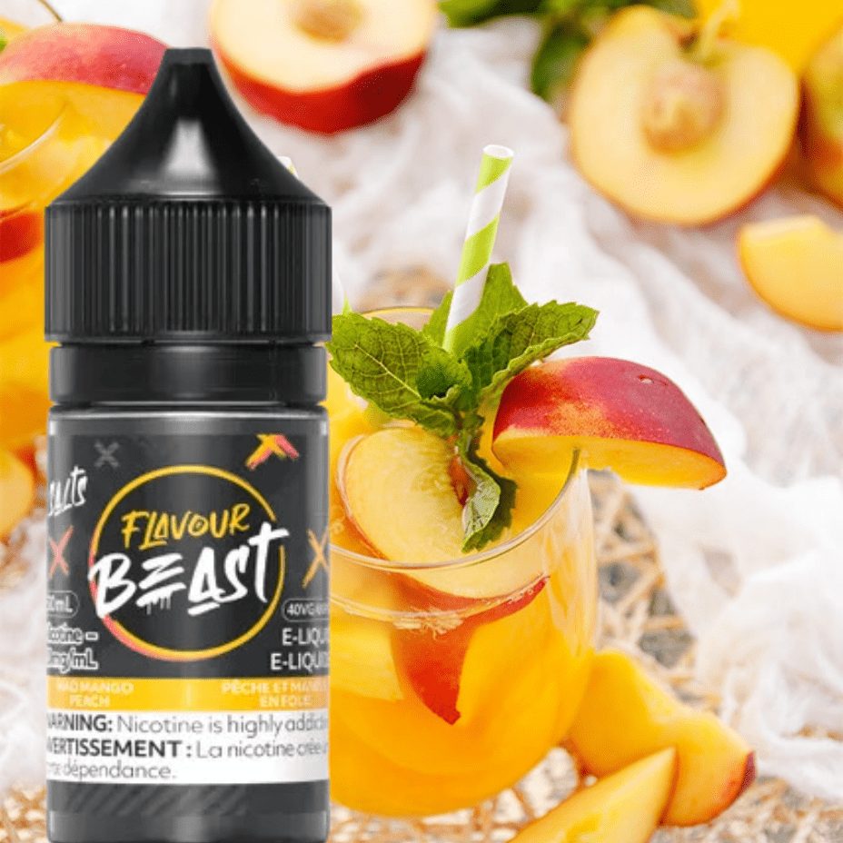 Mad Mango Peach Salts by Flavour Beast E-Liquid 30ml / 20mg Steinbach Vape SuperStore and Bong Shop Manitoba Canada