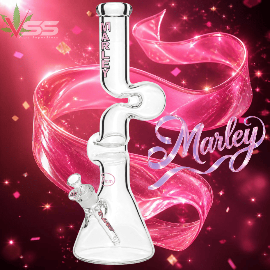 Marley 7mm 2-Arm Zong Beaker-17" Zong Steinbach Vape SuperStore and Bong Shop Manitoba Canada