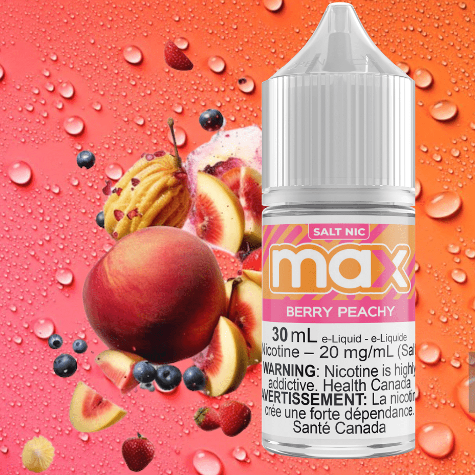 Max E-Liquid - Berry Peachy Salt 30ml / 12mg Steinbach Vape SuperStore and Bong Shop Manitoba Canada