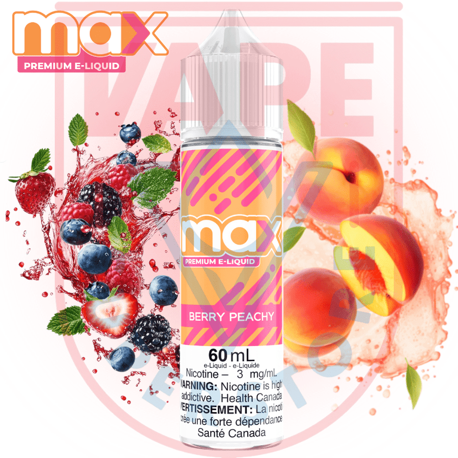 Max E-Liquid - Berry Peachy Steinbach Vape SuperStore and Bong Shop Manitoba Canada