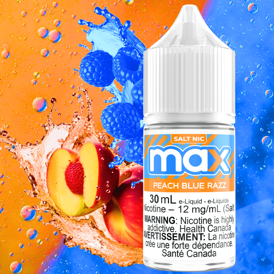 Max E-Liquid - Peach Blue Razz Salt Steinbach Vape SuperStore and Bong Shop Manitoba Canada