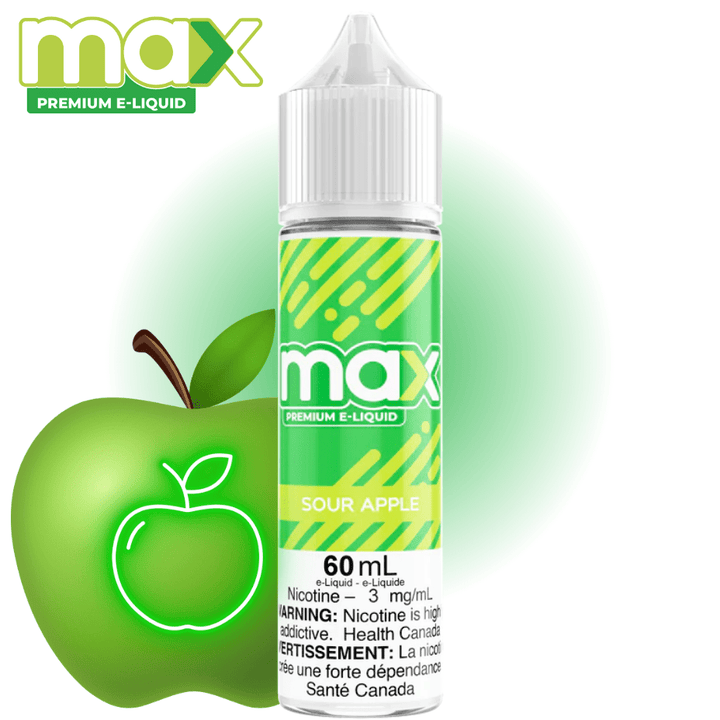 Max E-liquid - Sour Apple 3mg Steinbach Vape SuperStore and Bong Shop Manitoba Canada