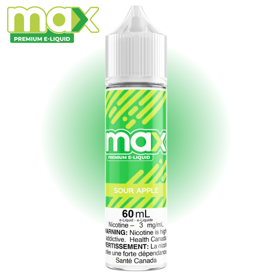 Max E-liquid - Sour Apple Steinbach Vape SuperStore and Bong Shop Manitoba Canada