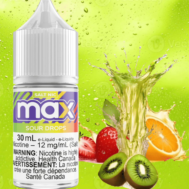 Max E-Liquid - Sour Drops Salt 30ml / 12mg Steinbach Vape SuperStore and Bong Shop Manitoba Canada